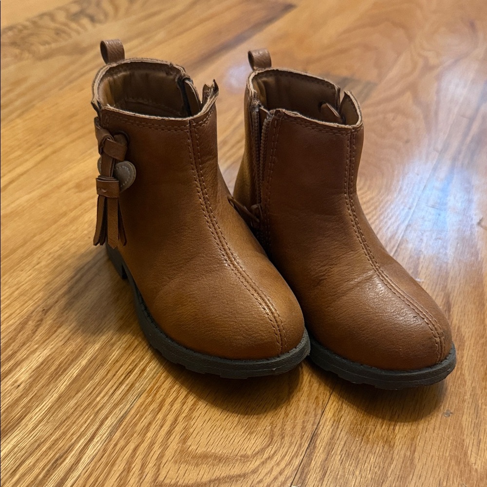 Carter's Tan Tassel Ankle Boots for Kids